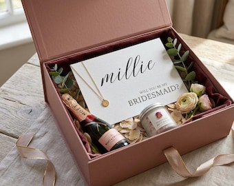 Personalized Bridesmaid Proposal Card, Elegant Bridal Party Cards (Digital Download File)