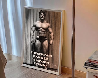 Mike Mentzer Body Building Freedom Motivational Gym Poster