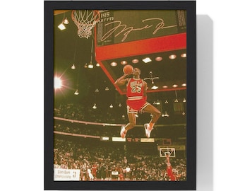 Michael Jordan Vertical Framed Poster