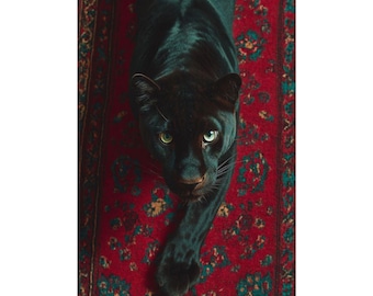 Young Panther Red Carpet Art Print (Fine Art, Semi-Glossy, Matte)