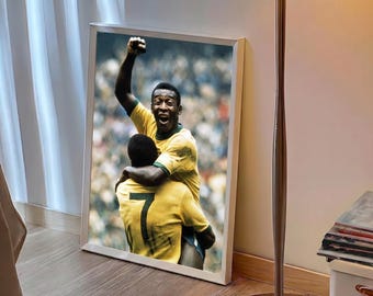 Pelé Football Poster: Vintage Brazilian Soccer Art (Fine Art Print)