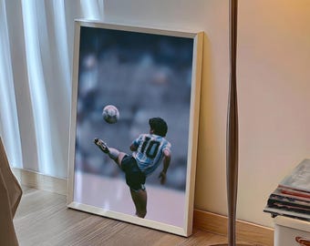 Diego Maradona Football Poster Print: Argentina Legend Wall Art