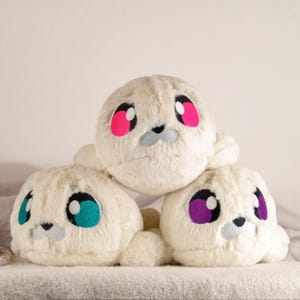 Seal Plushie - Hand Sewn, Handmade Stuffie - Small Minky Gift Toy