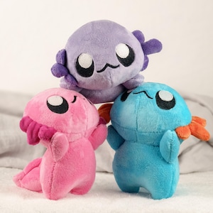 Axolotl Plushie - Handmade Minky Stuffie