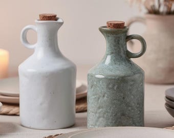 Minimalistische keramische olijfolie dispenser textuur aardewerk fles olie fles aardewerk olie fles fles voor azijn sojasaus keukencontainers