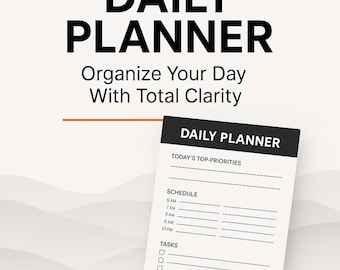 Minimalist Daily Planner Printable | Productivity To-Do List (PDF)