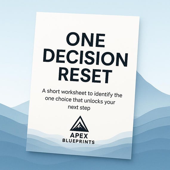 Decision Clarity Worksheet | Life Reset Tool (PDF)