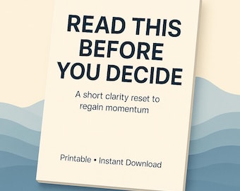 Decision Clarity Worksheet | Printable Guide (PDF)