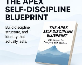 Self-Discipline Workbook PDF | The Apex Blueprint for Productivity, Habits, Motivation & Daily Routine Mastery