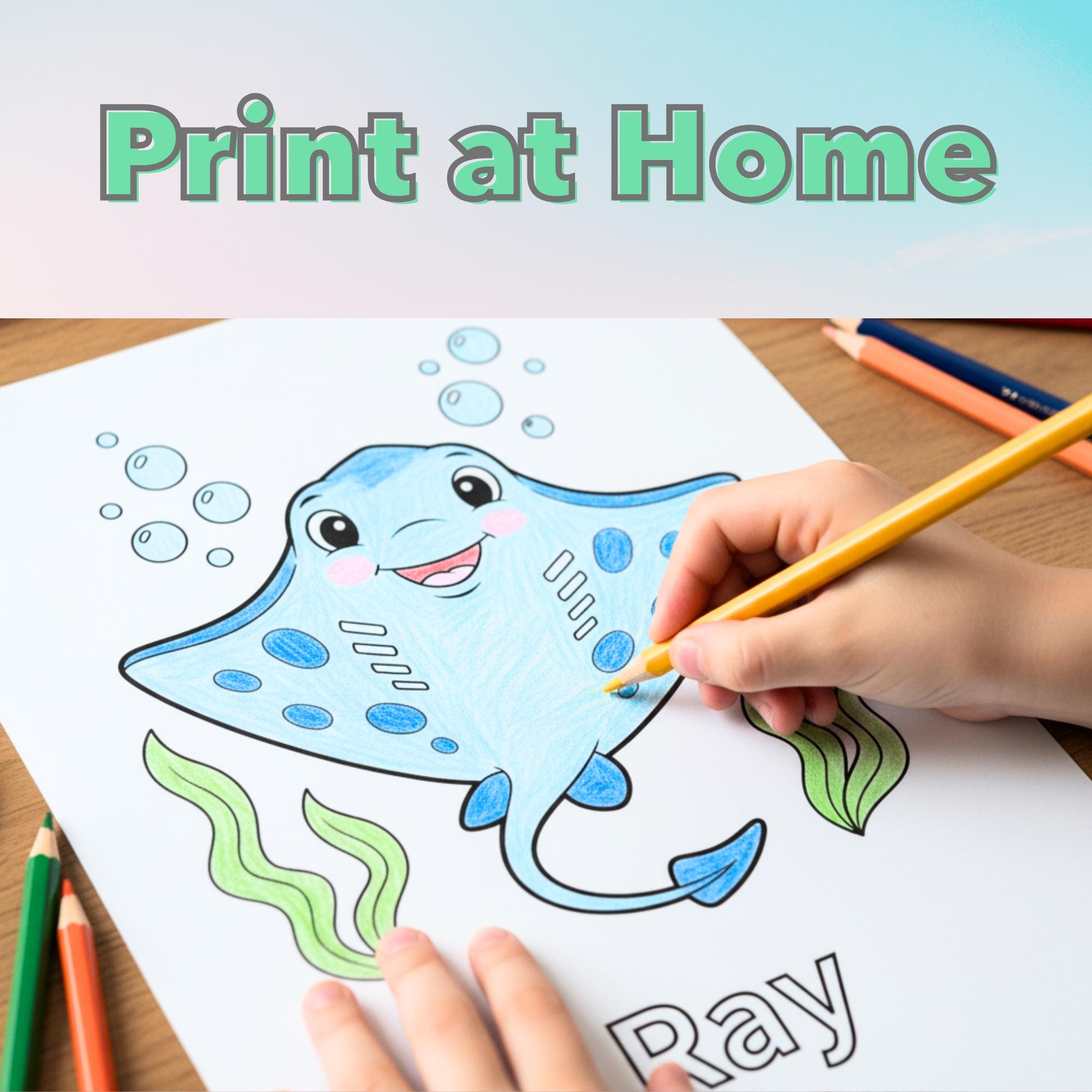 Ocean Animals Coloring Book – Printable Sea Creatures for Kids (PDF) - Etsy