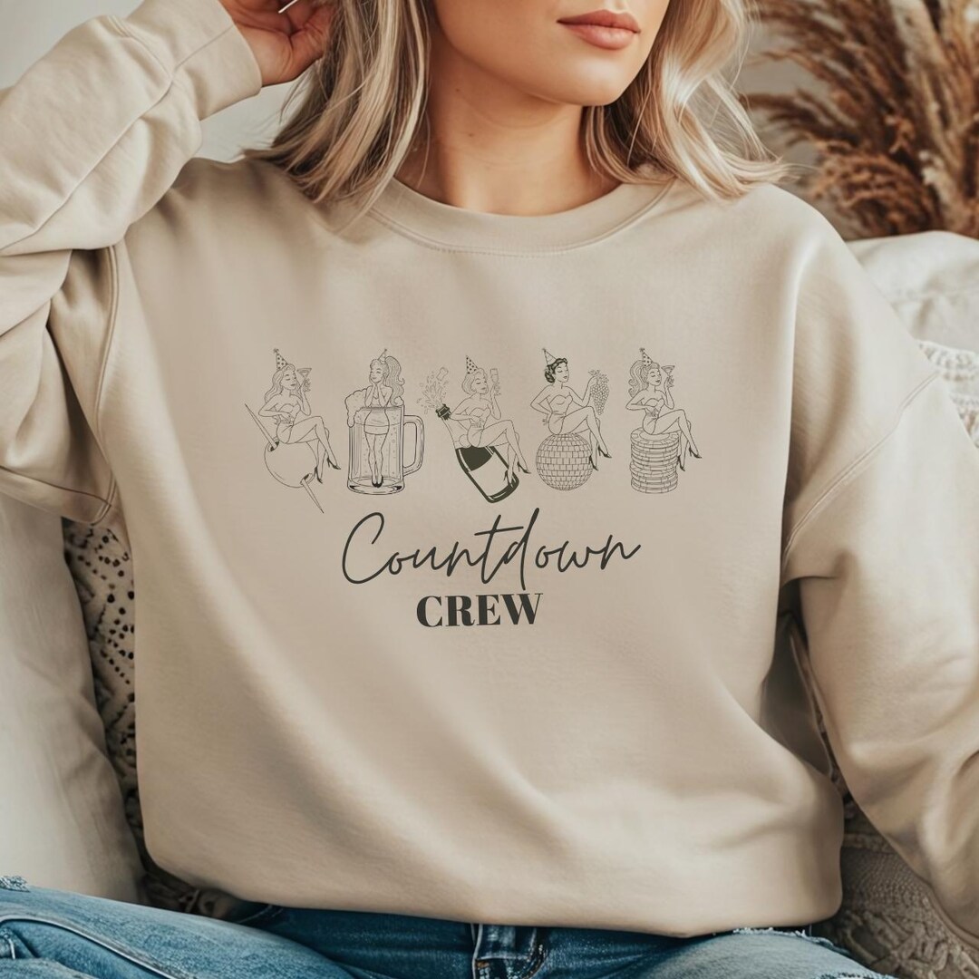 Countdown Crew Sweatshirt New Year Party Pajama Pullover - Etsy