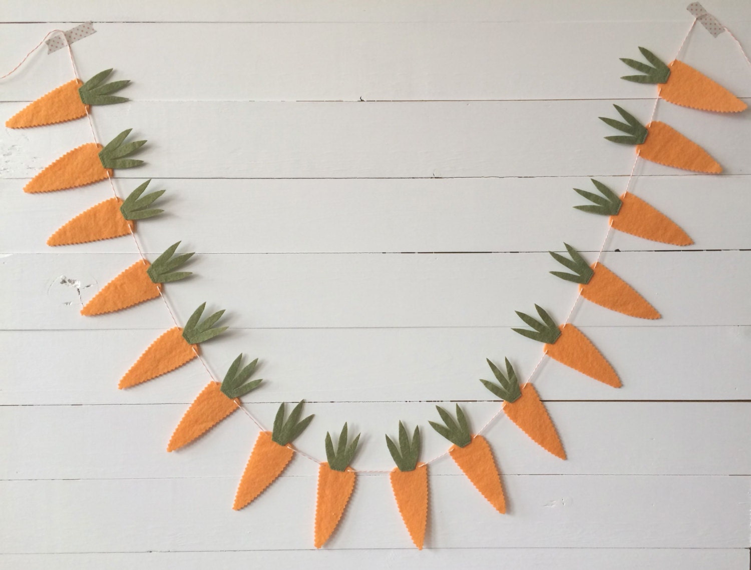 Easter felt carrot garland stiffened felt Etsy