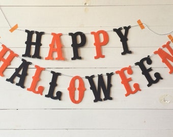 Happy Halloween {stiffened felt} banner