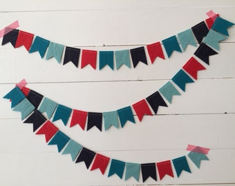 Mini Felt Garland {stiffened felt} - swallow tail bunting