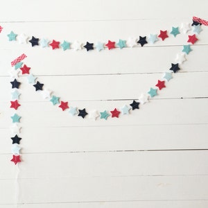 Mini stars stiffened felt garland