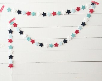 Mini stars stiffened felt garland