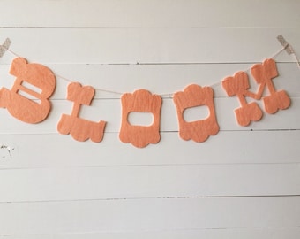 Spring Bloom felt banner - {stiffened felt}