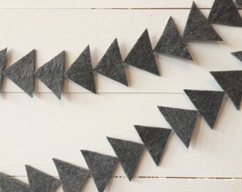 Mini arrowhead felt garland - {stiffened felt} - arrowhead bunting