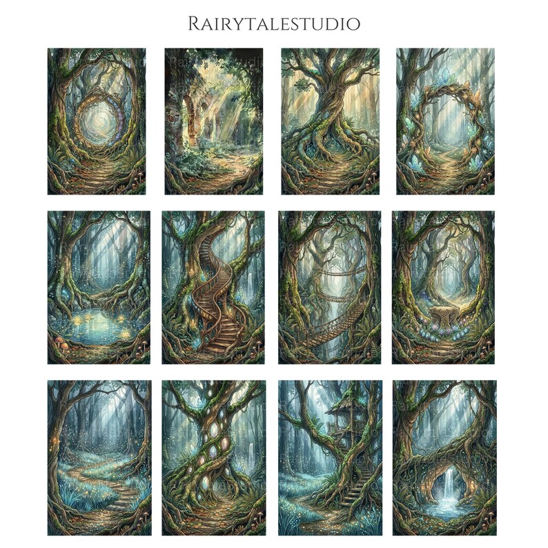 Fantasy Forest Junk Journal Digital Pages, Enchanted Fairy Printable ...