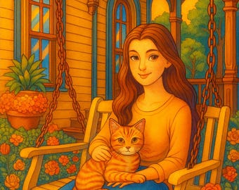 Just a Girl and Her Cats – Intricate Coloring Book Collection | Printable Adult Coloring Pages