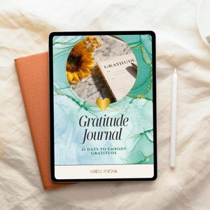 21 Day Gratitude Journal PDF | Printable Spiritual Journal | Mindfulness & Self Love Digital Workbook for Women | Instant Download