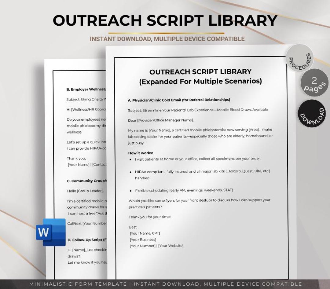 Outreach Script Library for Multiple Scenarios, Sales, Marketing, and ...