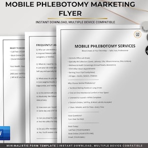Mobile Phlebotomy Marketing Flyer, Digital Promotion Template, Healthcare Business Advertising Design Script