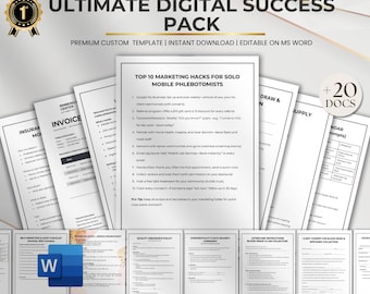 Ultimate Digital Success Pack for Mobile Phlebotomists, MS Word and Digital Toolkit