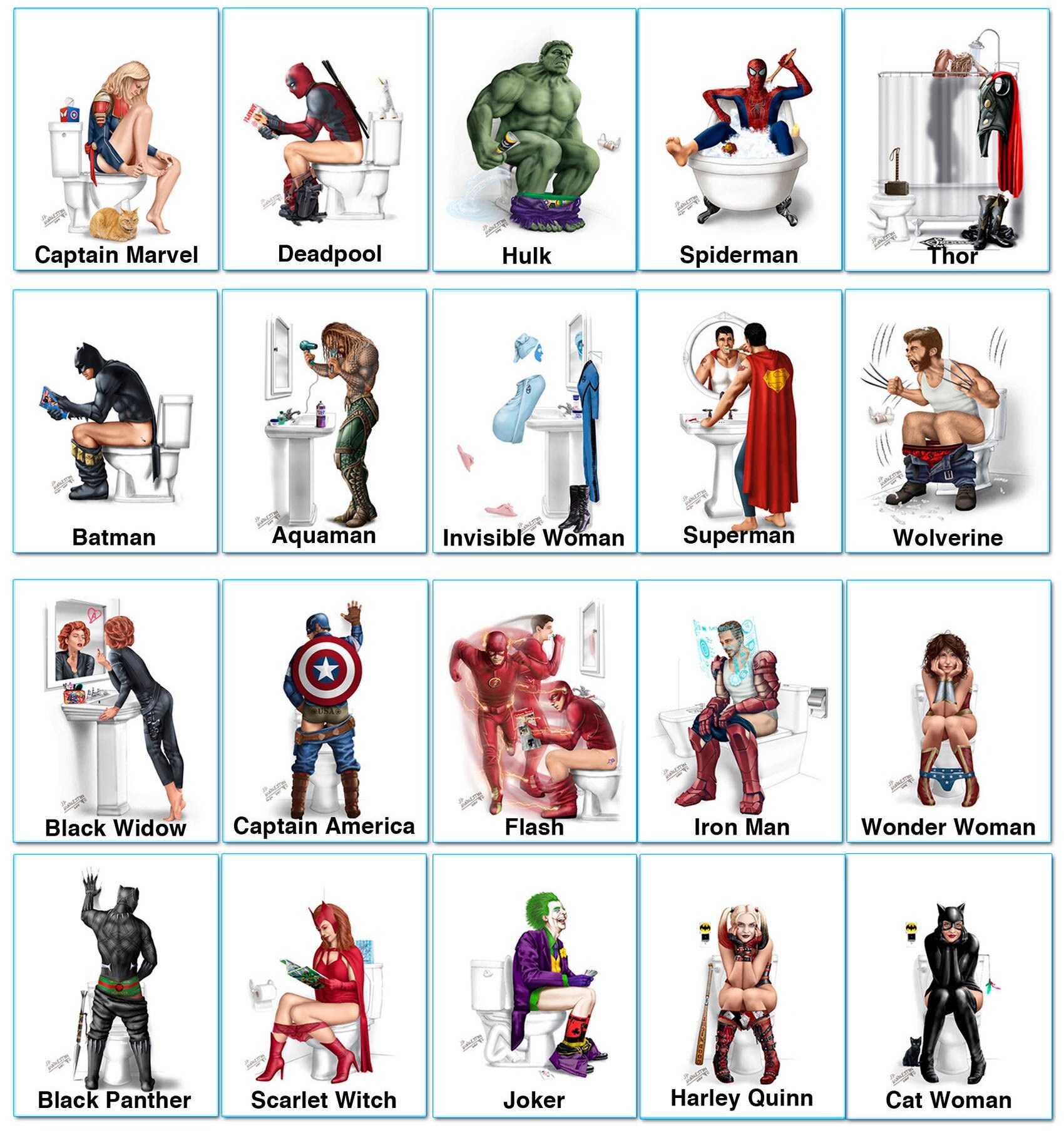 Aquaman baño 1 impresión superhéroe bañera set imprime | Etsy