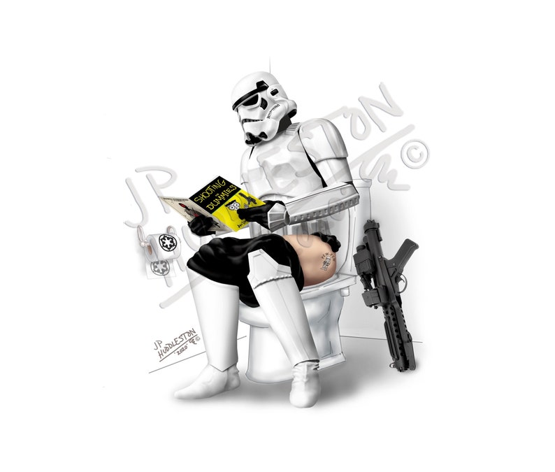 STORM TROOPER Star Wars Bathroom Print Toilet Storm Pooper | Etsy