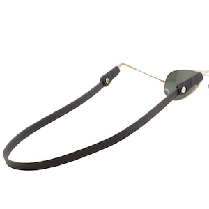 Correa de cuero de grano completo para gafas de sol y gafas graduadas. Personalizable. Fabricada en EE. UU. imagen 2