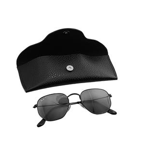 Full Grain Leather Eyeglasses Case, Handmade Sunglasses Protector image 2