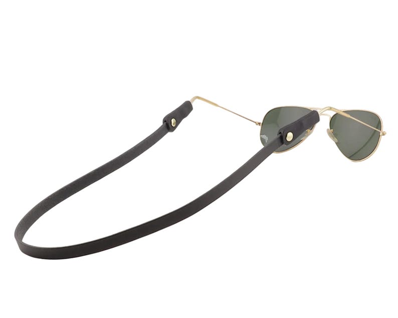 Correa de cuero de grano completo para gafas de sol y gafas graduadas. Personalizable. Fabricada en EE. UU. imagen 2