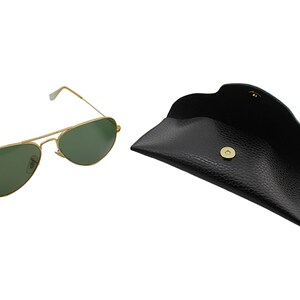 Full Grain Leather Eyeglasses Case, Handmade Sunglasses Protector image 5