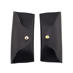 Full Grain Leather Eyeglasses Case, Handmade Sunglasses Protector image 6