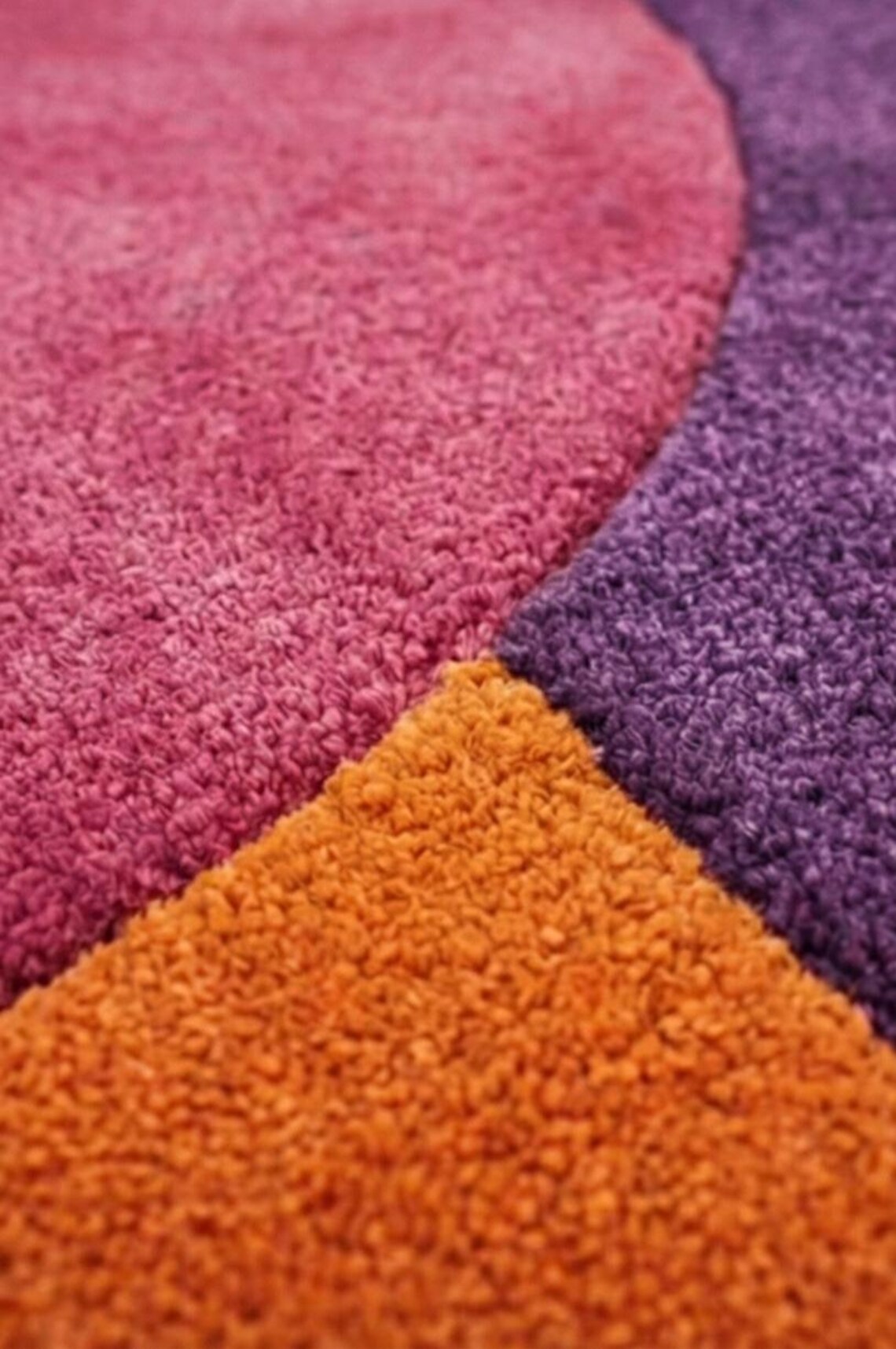 Hand Tufted Abstract Rug | Irregular Modern Art Carpet - Etsy