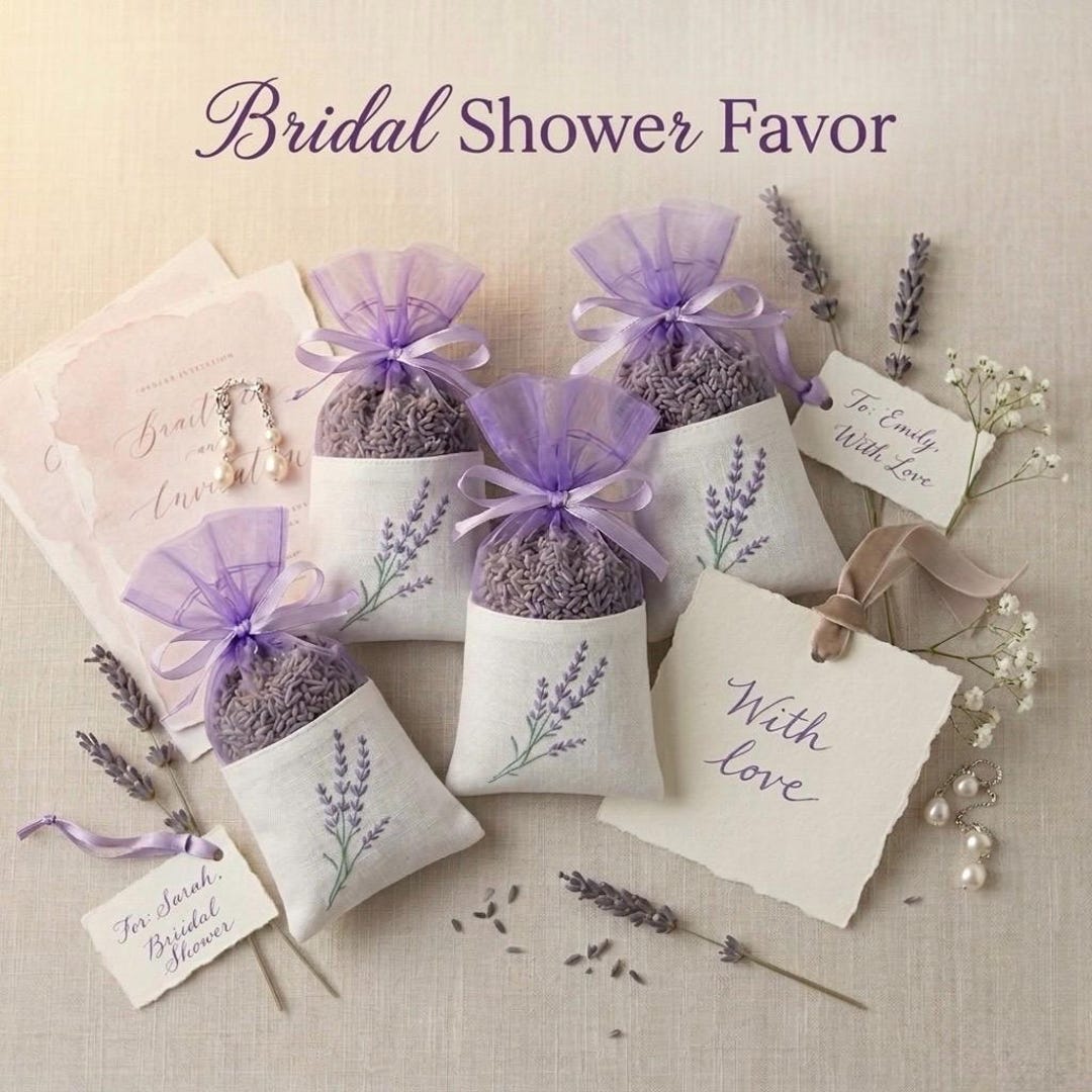 Wedding Favor Lavender Sachet Bridal Shower Guest Gift Baby Sprinkle ...