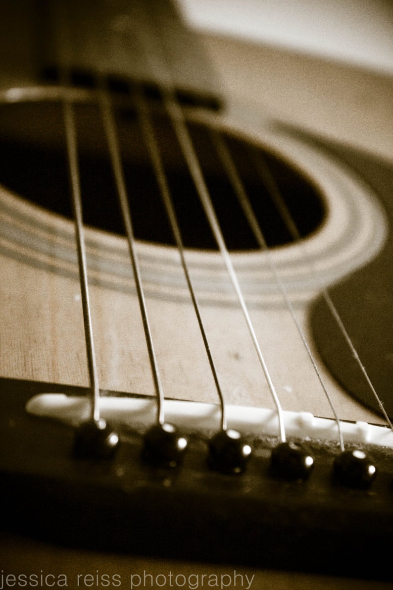 Acoustic Guitar Strings Art Print Photography Music Art - Etsy