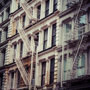 NYC Soho Architecture Photography New York City Vintage Photo Art Print Industrial Rustic Modern Home Decor
