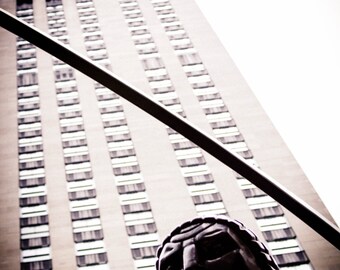 Black and White Rockefeller Center Atlas Statue Art Print Photo NYC New York City Manhattan Iconic Industrial Modern Home Decor