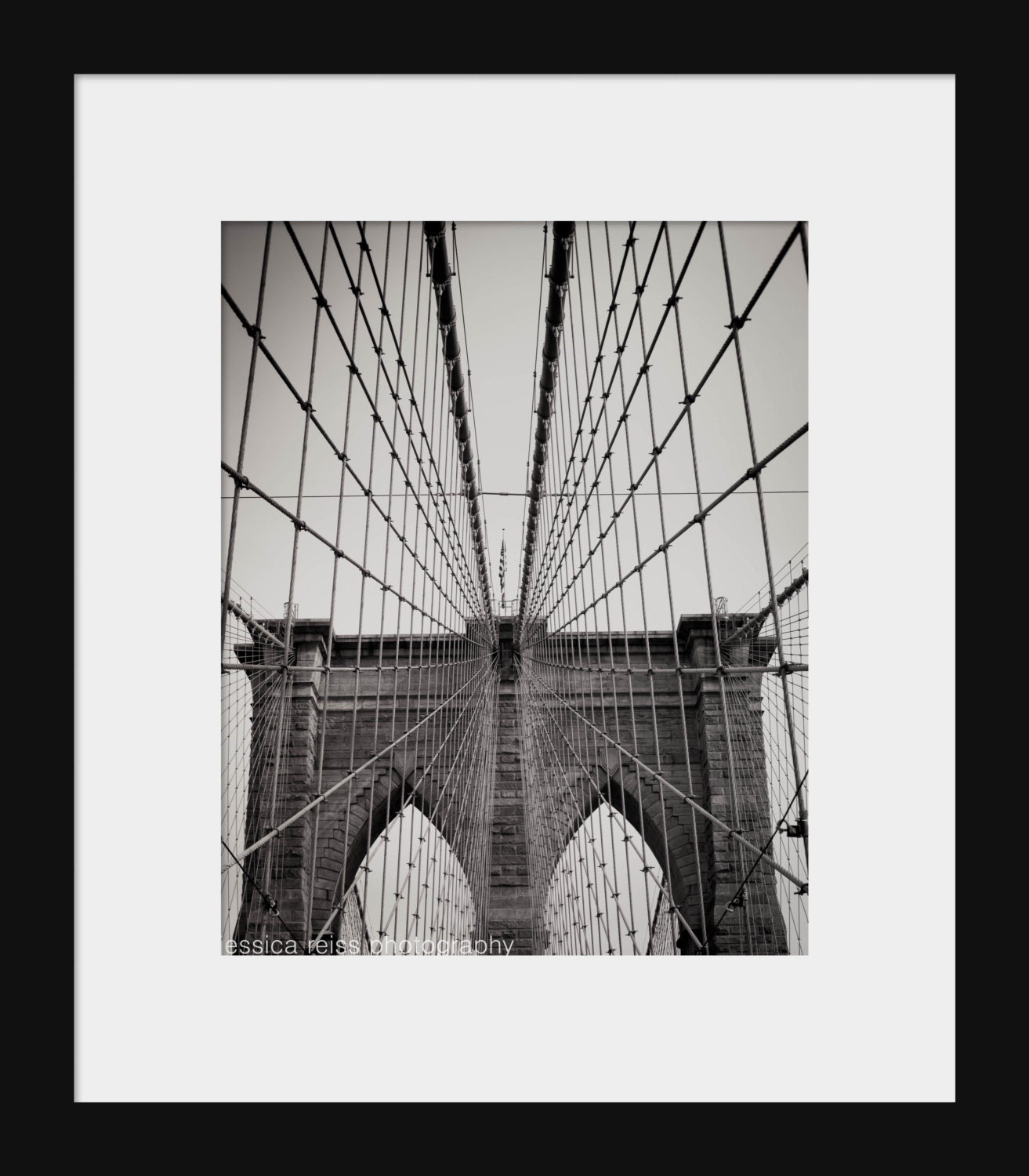 Black and White Brooklyn Bridge Art Print NYC New York City Iconic ...