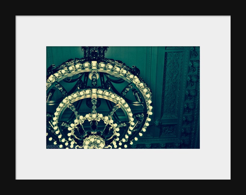 NYC Photography Art Print, Vintage Antique Decor, Industrial Decor, Antique Chandelier, New York City, Grand Central Station image 2