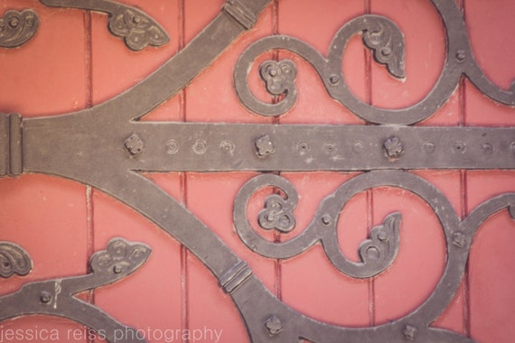 Old Red Barn Door Black Iron Metal Detail Home Decor Industrial Rustic Photography Melbourne Australia Architecture Cherry Red