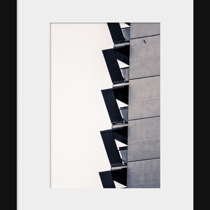 Black and White Architectural Abstract Minimalist Photography Minimal Zigzag Architectural Detail Industrial Art Print Modern Home Decor image 2