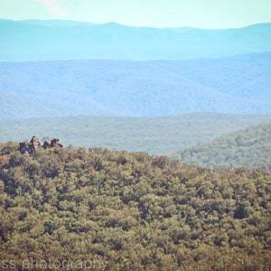 Blue Mountains Australia Art Print Katoomba Photography Dreamy Shades of Blue Home Decor Nature Landscape Mountaintop Art Print Abstract