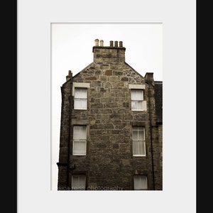 Old Rustic Stone Scottish House Art Print Edinburgh Photography Rustic Home Decor Architecture Print image 2