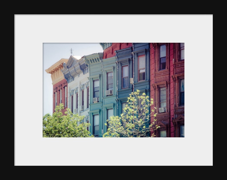 Brownstone Row House Architecture Art Print Photograph Hoboken Etsy