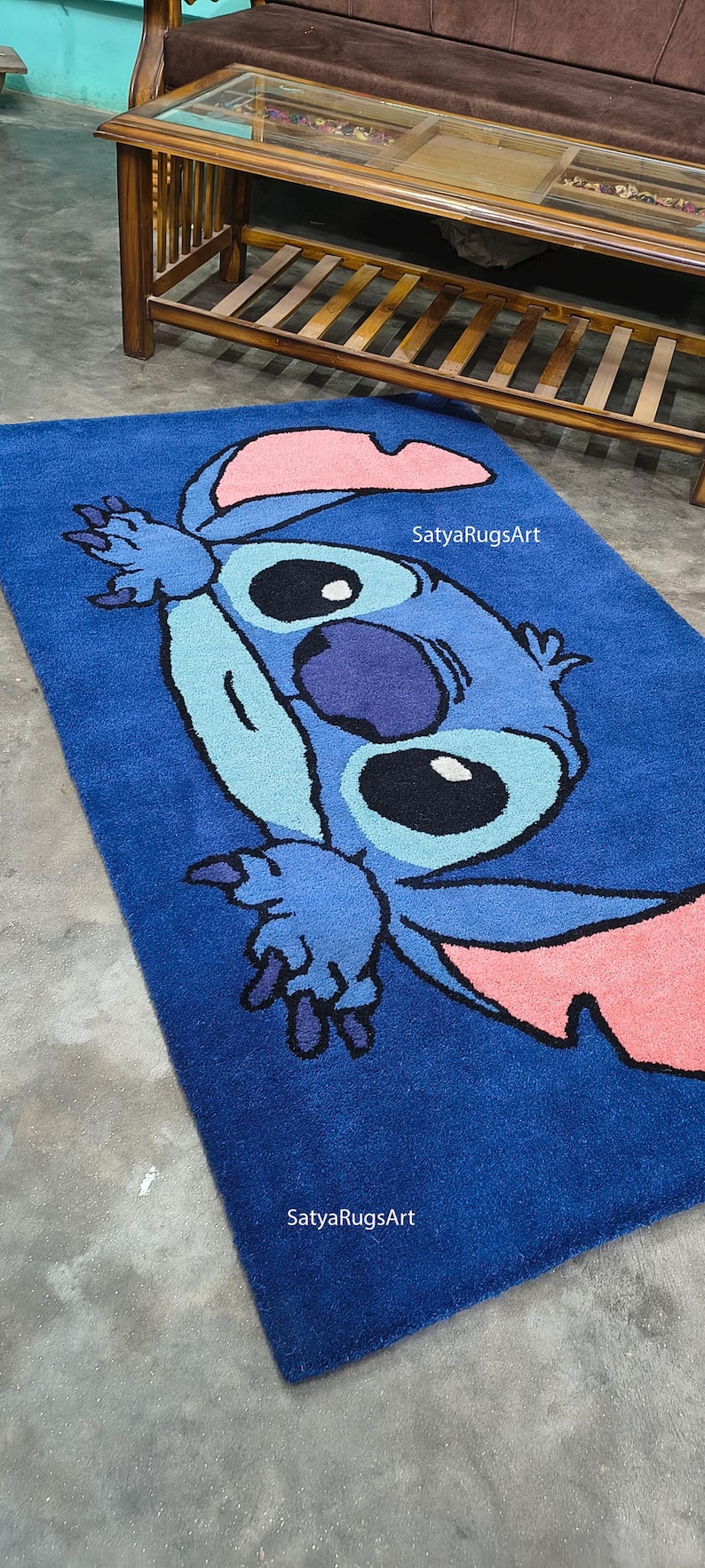 Handmade Stitch Tufted Rug - Peeking Stitch Area Rug - Custom Disney ...