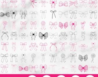 Ribbon Bow SVG Bundle, Coquette Bows Bundle Svg,Ribbon coquette Bow svg, Bow Svg Png, Hair Bow Svg, Bow outline svg, Coquette Bows SVG