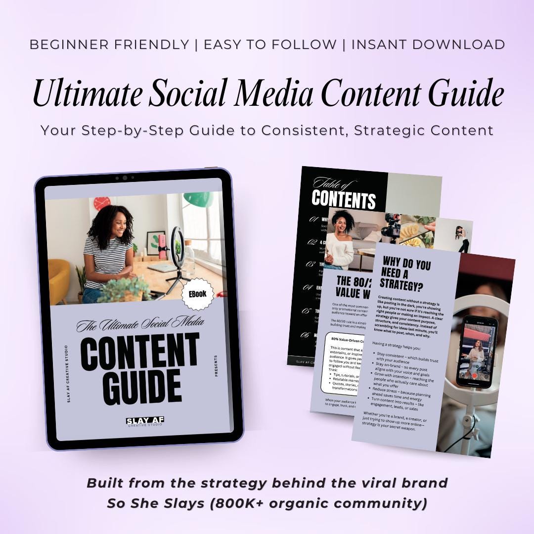Ultimate Social Media Content Guide Ebook - Etsy